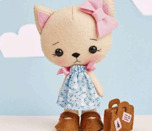 Выкройка игрушки кошки