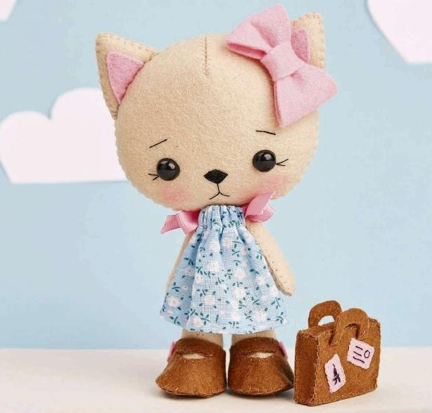 Выкройка игрушки кошки Выкройка игрушки кошки из ткани - шьем своими руками