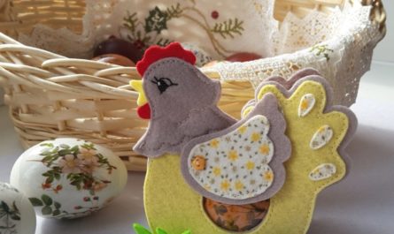 Выкройка курицы наседки хранительницы пасхального яйца из фетра
