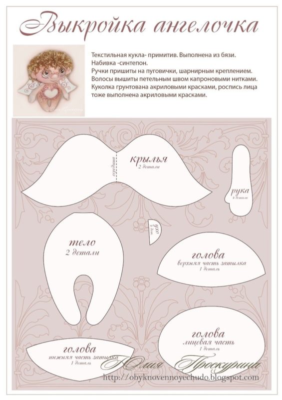 Выкройка ангела Выкройка ангела