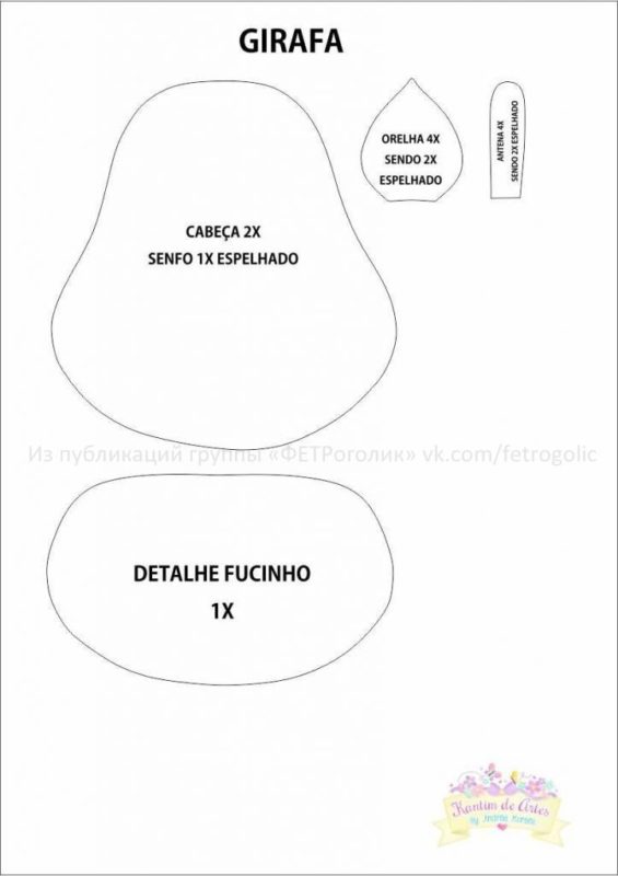Выкройка головы Выкройка головы