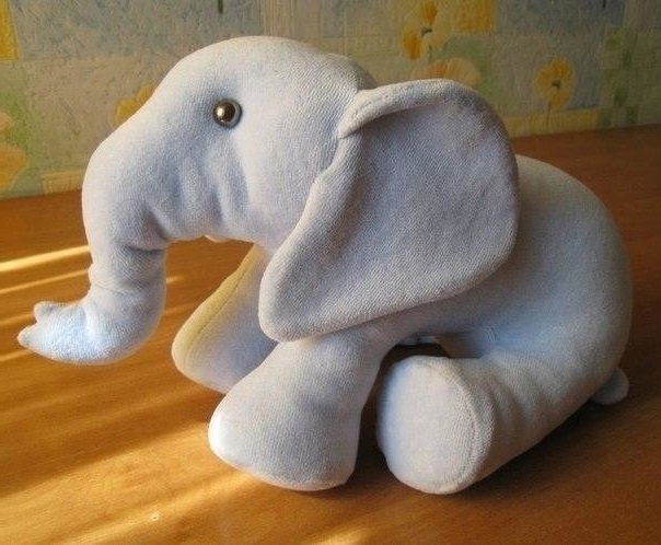 Выкройка игрушки слона из ткани