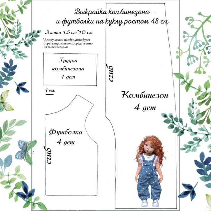 Полная выкройка комплекта одежды для куклы Полная выкройка комплекта одежды для куклы