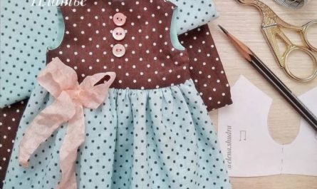Платье для текстильной куклы выкройка