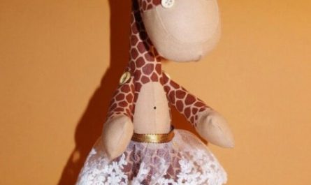 Жираф из ткани игрушка своими руками