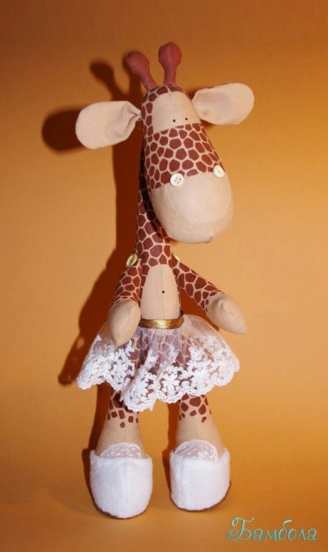 Жираф из ткани игрушка своими руками