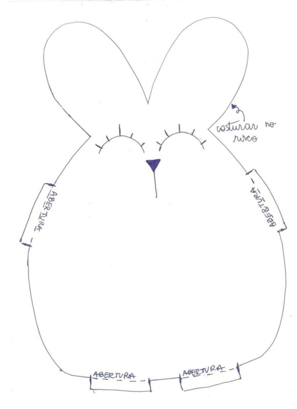 Основная деталь выкройки зайца
